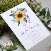 ひまわり水彩フローラブライダルシャワー 招待状