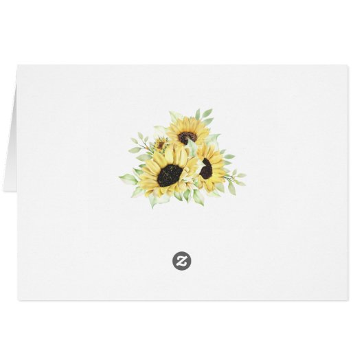 ひまわり水彩フローラ結婚の皆様へ (裏面横)