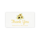 ひまわり水彩フローラ結婚の皆様へ ラベル (正面)