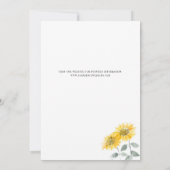 ひまわり水彩フローラ結婚ズ セーブザデート (裏面)