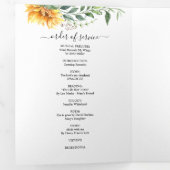 ひまわり水彩フローラ追悼式 三つ折りプログラム (内部最初)