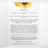 ひまわり水彩フローラ追悼式 三つ折りプログラム (内部中)