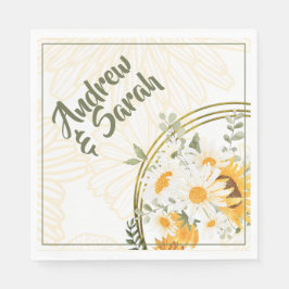 ひまわり水彩フローラ スタンダードランチョンナプキン