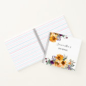 ひまわり水彩フローラ ノートブック (内部)