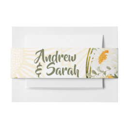 ひまわり水彩フローラ 招待状ベリーバンド