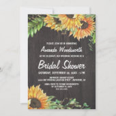 ひまわり水彩ブライダルシャワー招待状 招待状 (正面)