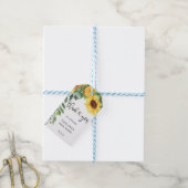 ひまわり水彩ブライダルシャワー ギフトタグ (より糸付き)