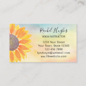 ひまわり水彩ヨガインストラクター名刺 名刺 (正面)