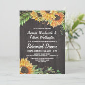 ひまわり水彩リハーサルディナー招待状 招待状 (スタンド正面)