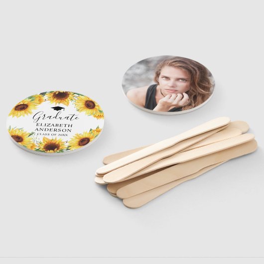 ひまわり水彩写真教室の卒業式 ハンドファン (組立なし)