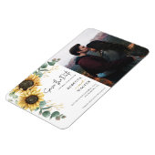 ひまわり水彩写真 セーブ・ザ・デート マグネット (左側)