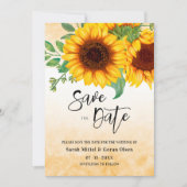 ひまわり水彩招待を保存 招待状 (正面)