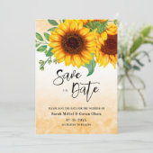 ひまわり水彩招待を保存 招待状 (スタンド正面)