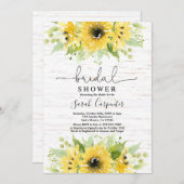 ひまわり水彩画 ブライダルシャワー招待状 招待状 (正面/裏面)