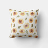 ひまわり水彩素朴装飾用クッション アウトドアクッション (裏面)