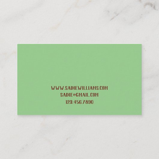 ひまわり水彩野草黄色 名刺 (裏面)