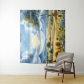 ひまわり水彩風景 タペストリー (インサイチュ)