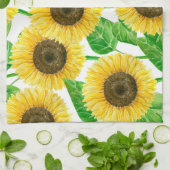 ひまわり水彩 キッチンタオル (折り畳み)