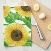 ひまわり水彩 キッチンタオル (四つ折り)