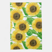 ひまわり水彩 キッチンタオル (縦)