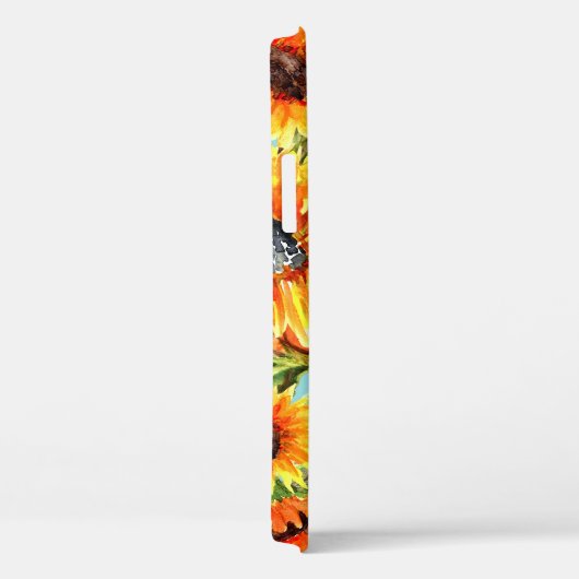 ひまわり水彩:シームレスイラストレーション Case-Mate iPhoneケース (裏面 / 右)