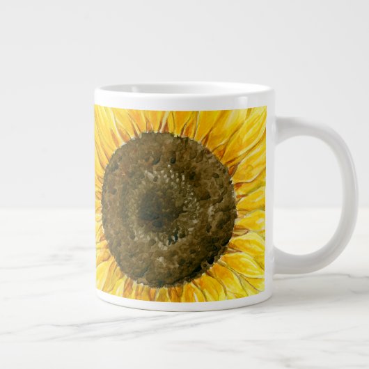 ひまわり水彩 ジャンボコーヒーマグカップ (右)