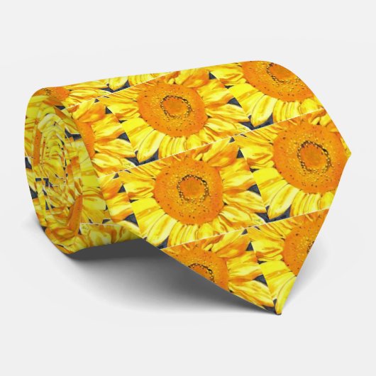 ひまわり水彩 ネクタイ (ロール)