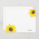 ひまわり水彩 ノートカード (正面/裏面)