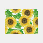 ひまわり水彩 フリースブランケット (正面(横))