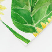 ひまわり水彩 フリースブランケット (角)