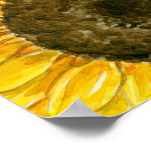 ひまわり水彩 ポスター (角)