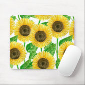 ひまわり水彩 マウスパッド (マウス)