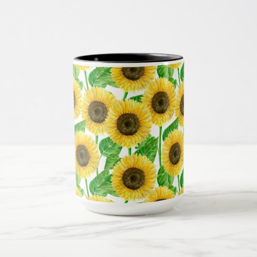 ひまわり水彩 マグカップ (中央)