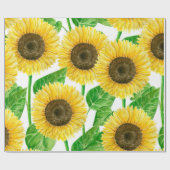 ひまわり水彩 ラッピングペーパー (フラット)