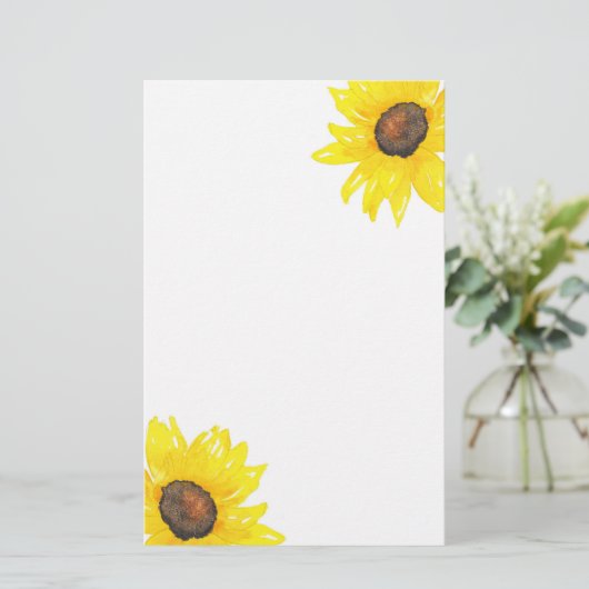 ひまわり水彩 便箋 (スタンド正面)