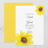 ひまわり水彩 招待状 (正面/裏面)