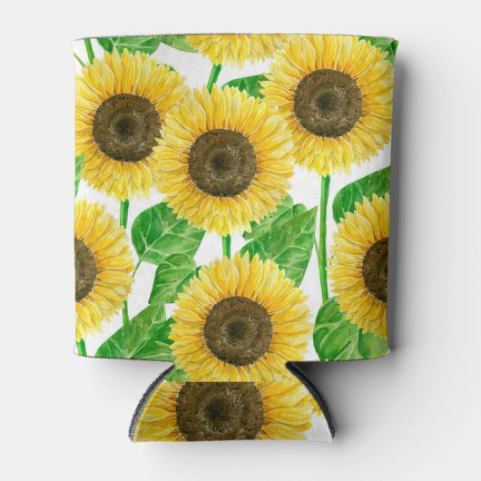 ひまわり水彩 缶クーラー (正面)