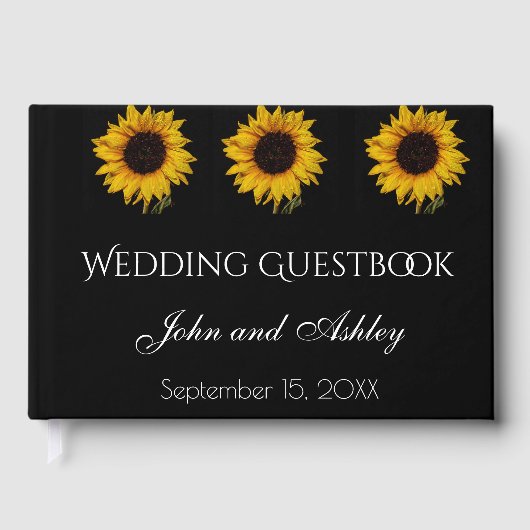 ひまわり水滴結婚の ゲストブック (正面)