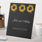 ひまわり水滴結婚の 台座サイン (インサイチュ)