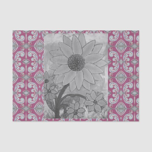 ひまわり水玉模様センター 薄葉紙 (正面)