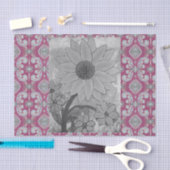 ひまわり水玉模様センター 薄葉紙 (クラフト)