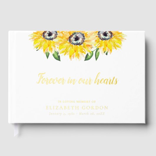 ひまわり永遠に私たちのハート葬儀で ゲストブック (正面)
