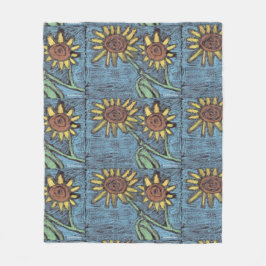ひまわり永遠 – Kids Art for CHOC フリースブランケット