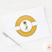 ひまわり油ラベル ラウンドシール (封筒)