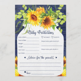 ひまわり海軍ベビー予測とアドバイスカード 招待状