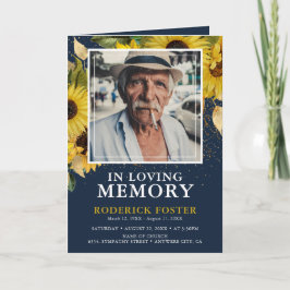 ひまわり海軍金ゴールドエレガント葬儀プログラム プログラム