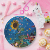 ひまわり海魚紙プレート ペーパープレート (パーティー)