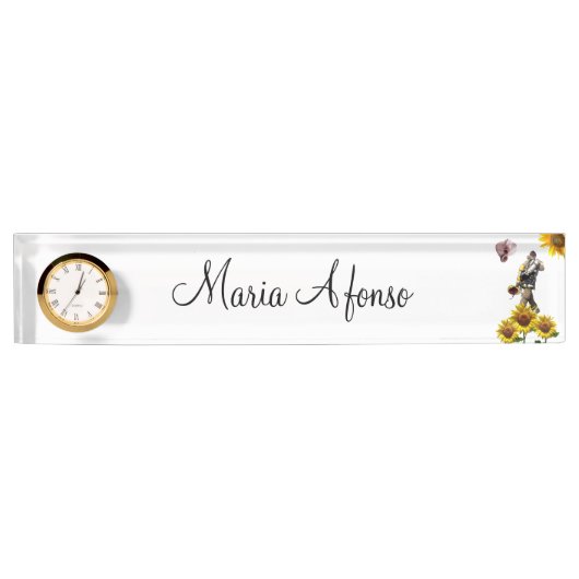 ひまわり消防士机用ネームプレート デスクネームプレート (正面)