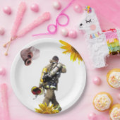 ひまわり消防士紙プレート ペーパープレート (パーティー)