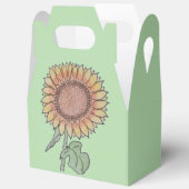 ひまわり淡い色のグリーンお願い箱 フェイバーボックス (見開き)